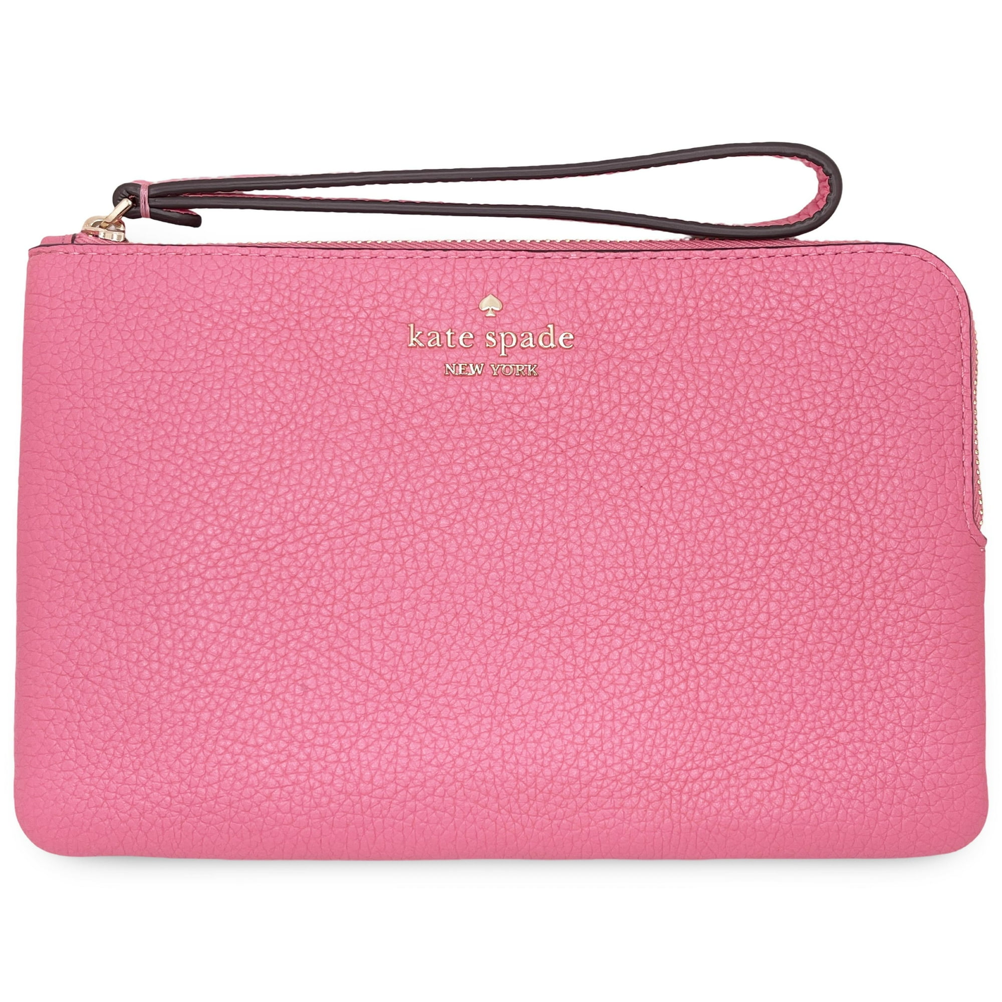 Kate Spade New York Women's Leila Pebbled Leather Medium Top Zip Wristlet