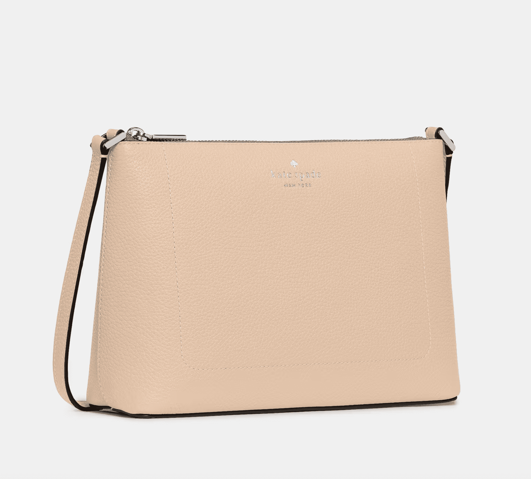 Kate Spade New York Women’s Leila Pebbled Leather Crossbody Bag, Adjustable Strap – KG464