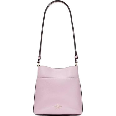 Kate Spade New York Women's Leila Pebbled Leather Small Bucket Bag, Quartz Pink
