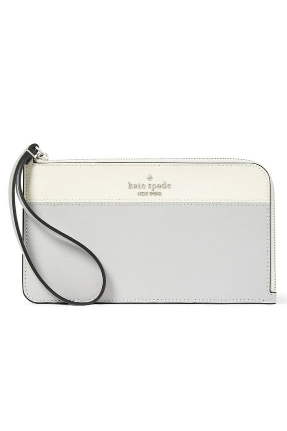 Women's Lucy Bicolor Medium L Zip Wristlet (Platinum Grey Multi)
