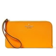 thumbnail image 1 of Kate Spade New York Women's Lucy Saffiano Leather Medium L-zip Wristlet (Turmeric Root), 1 of 3