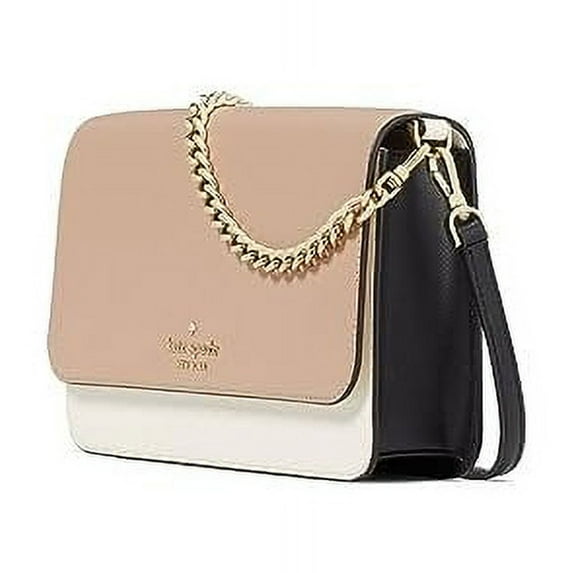 Kate Spade New York Women's Madison Saffiano Leather Large Flip CrossBody Bag, Toasted Hazelnut