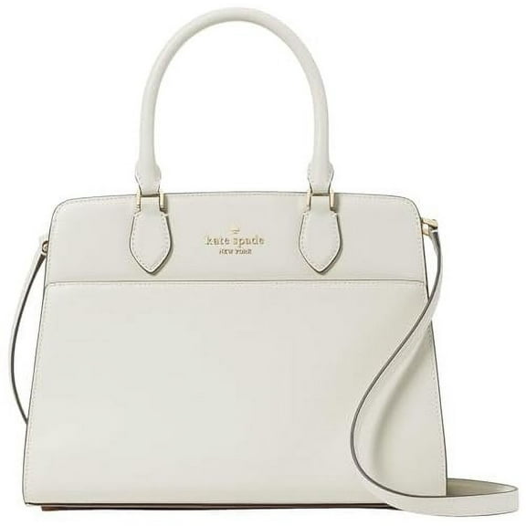 Kate Spade New York Women's Madison Saffiano Leather Medium Satchel Bag, Meringue