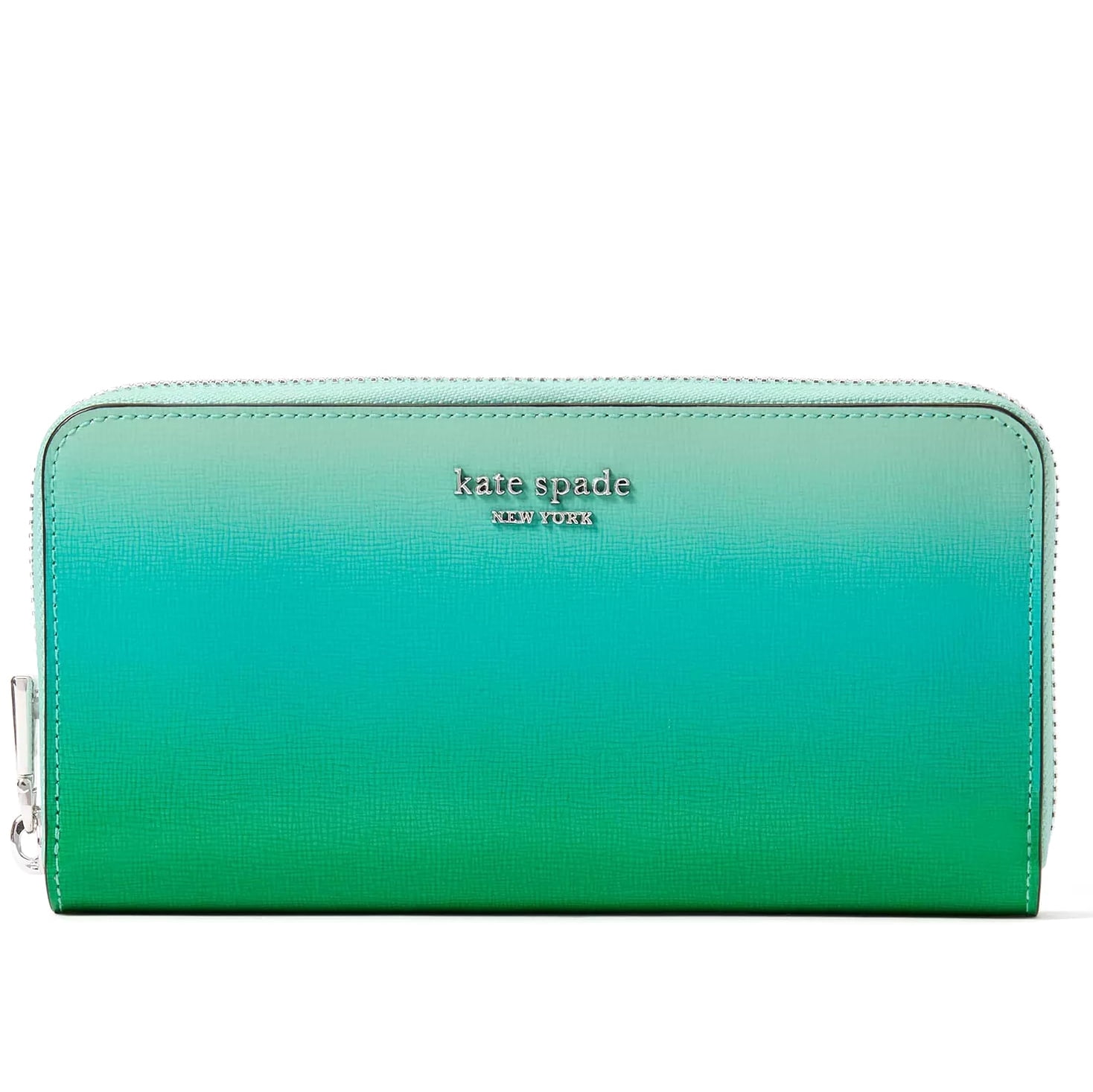 Kate Spade New York Women's Morgan Ombre Zip Around Continental Wallet (Mint)