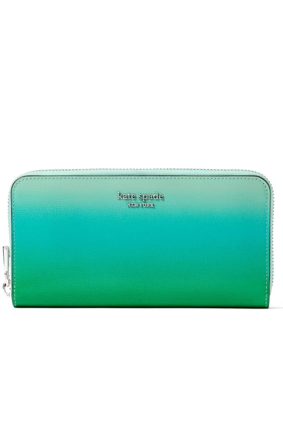Women's Morgan Ombre Zip Around Continental Wallet (Mint)
