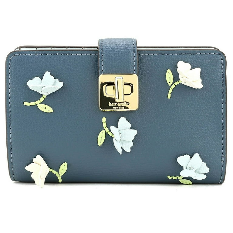 Kate Spade Phoebe Floral Applique Turnlock 折財布 KK250 Kate Spade New York Women's Phoebe Floral Applique Turn-lock