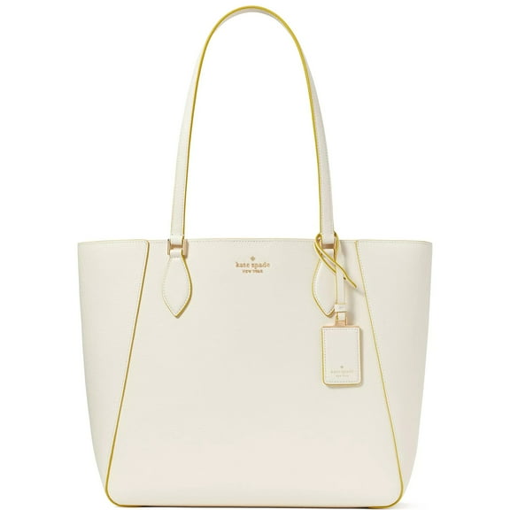 Kate Spade New York Women's Poppy Refined Grain Leather Large Tote (Meringue)