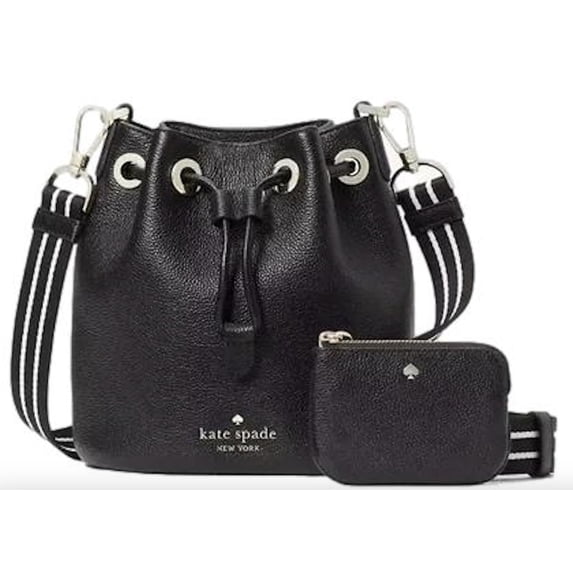 Kate Spade New York Women's Rosie Pebbled Leather Mini Bucket Bag, Black