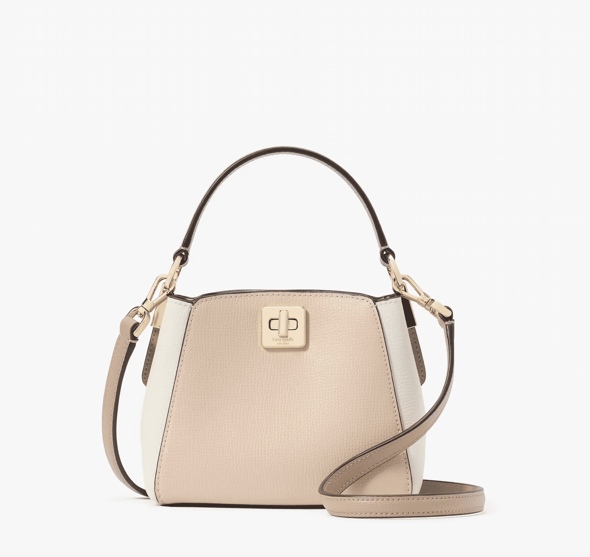 Kate Spade New York Women’s Small Madison Satchel – Saffiano Leather Top Zip Handbag with Crossbody Strap, Style KC620