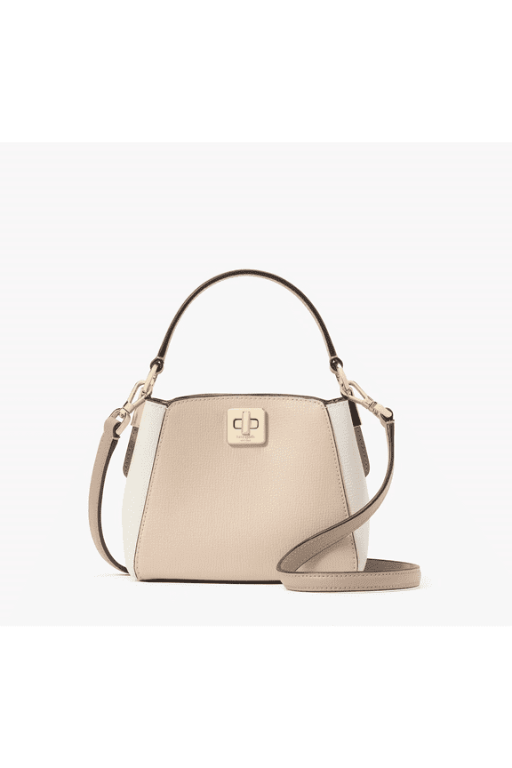 Womens Small Madison Satchel  Saffiano Leather Top Zip Handbag with Crossbody Strap, Style KC620