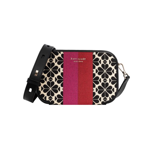 Kate Spade New York Women's Spade Flower Jacquard Stripe Medium Camera