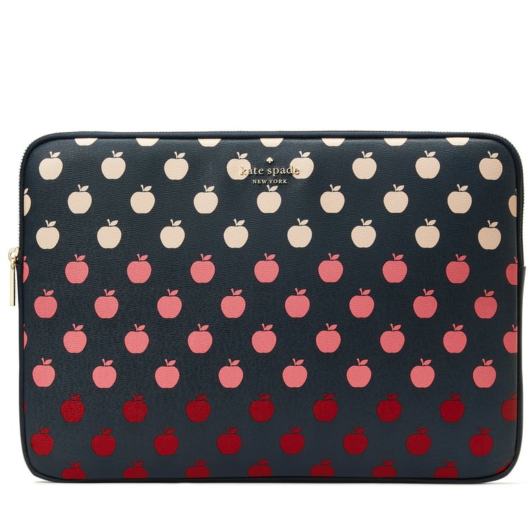 Kate Spade New York Women s Staci Refined Grain Leather Universal Laptop Case with Apple Print Multi Walmart