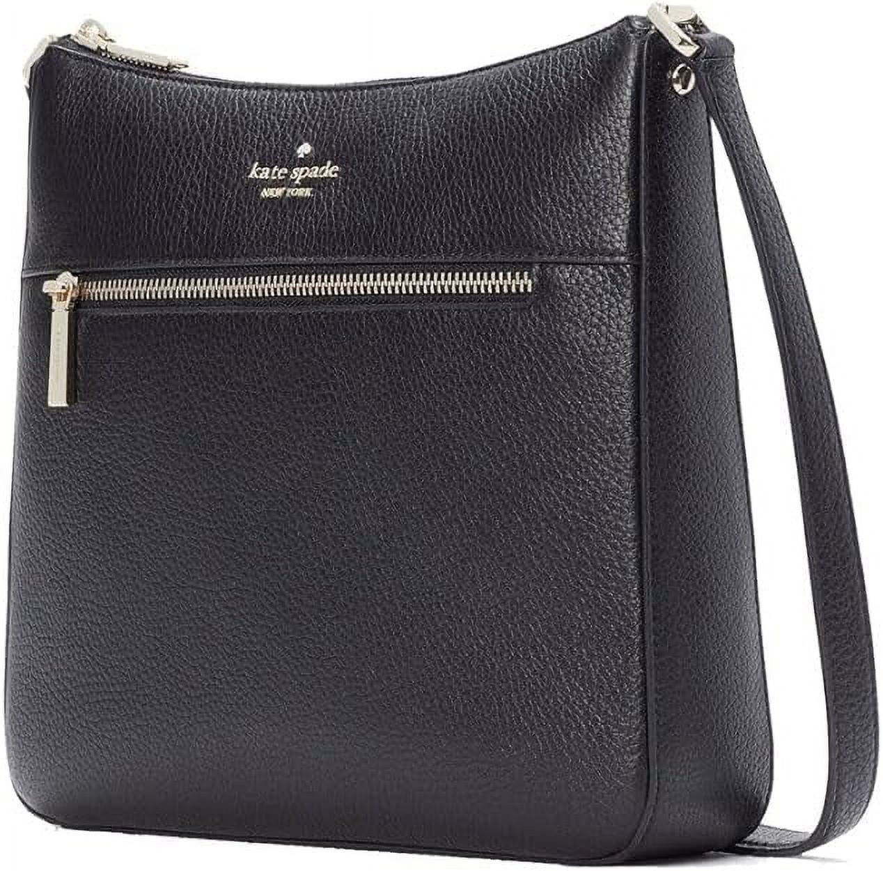 Kate Spade New York crossbody bag for women Leila top zip purse handbag for women, Black001, Medium