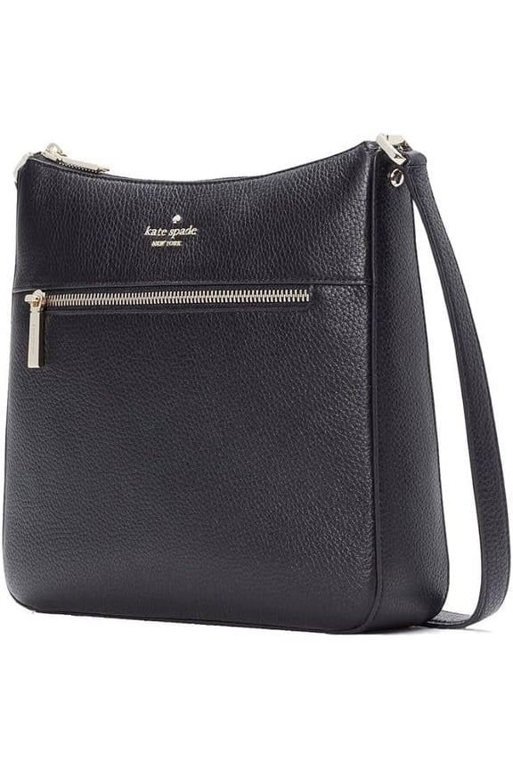 crossbody bag for women Leila top zip purse handbag for women, Black001, Medium