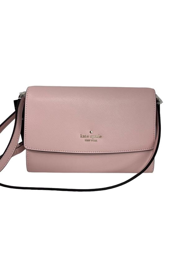 Kate Spade Perry Saffiano Leather Chalk Pink Crossbody Bag K8709 $239