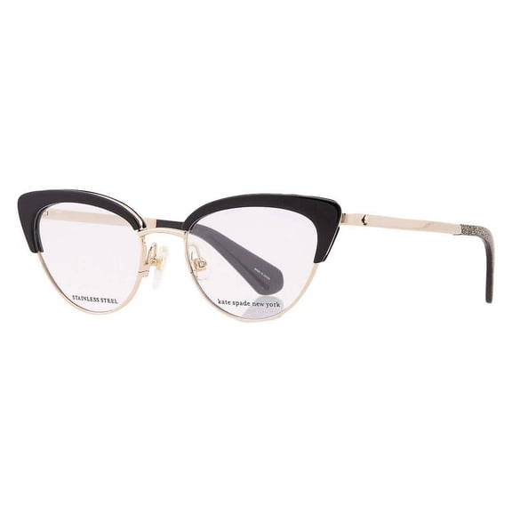 Kate Spade  Plastic Womens Cat-Eye Eyeglasses Black 50mm Adult