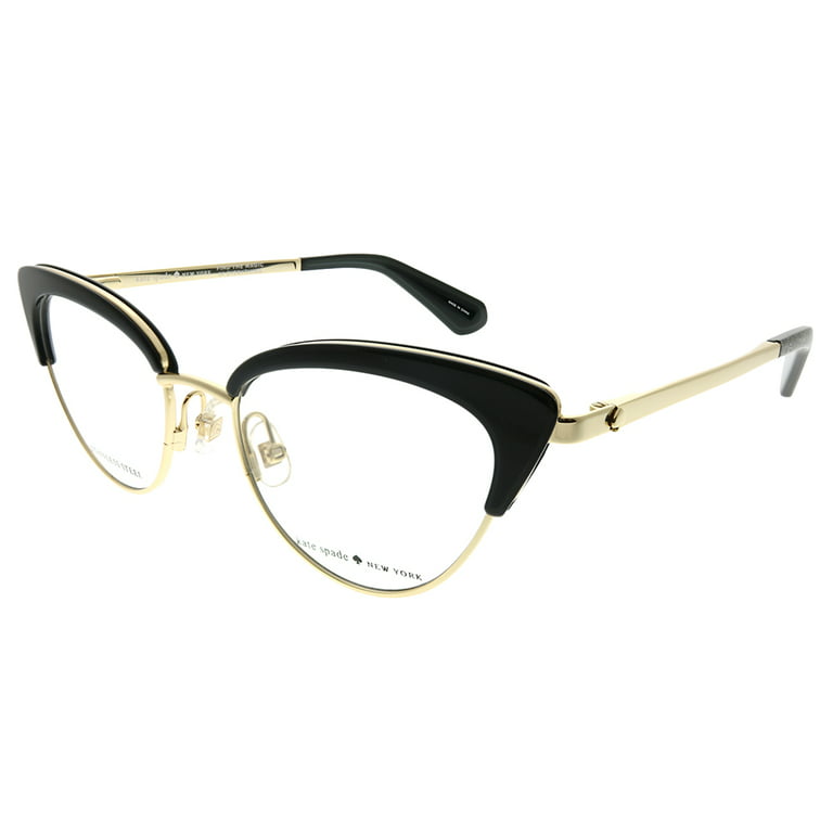 Kate Spade Plastic Womens Cat-Eye Eyeglasses Black 50mm Adult