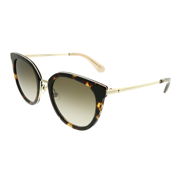 Kate Spade  Plastic Womens Cat-Eye Sunglasses Havana Gold 51mm Adult