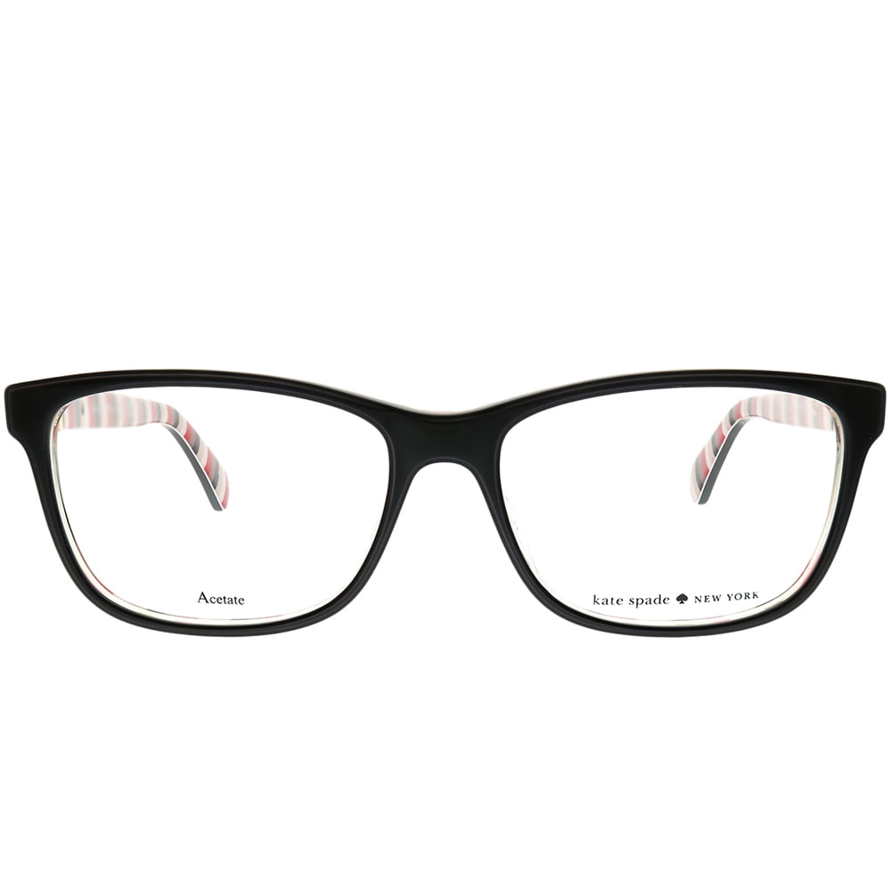 Kate Spade  Plastic Womens Rectangle Eyeglasses Black 52mm Adult