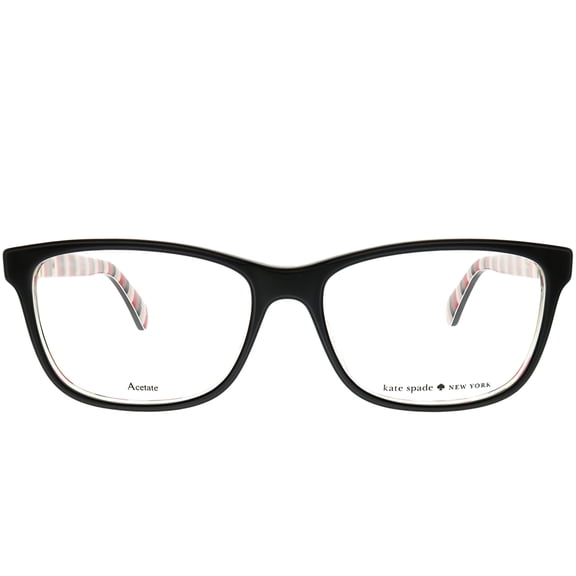 Kate Spade  Plastic Womens Rectangle Eyeglasses Black 52mm Adult