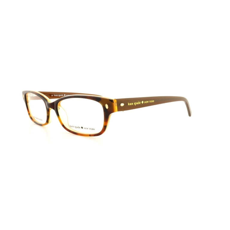 Kate Spade Plastic Womens Rectangle Eyeglasses Brown 49mm