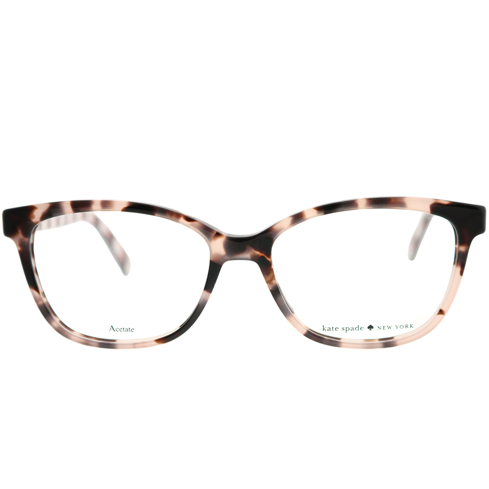 Kate Spade  Plastic Womens Square Eyeglasses Pink Havana 52mm Adult