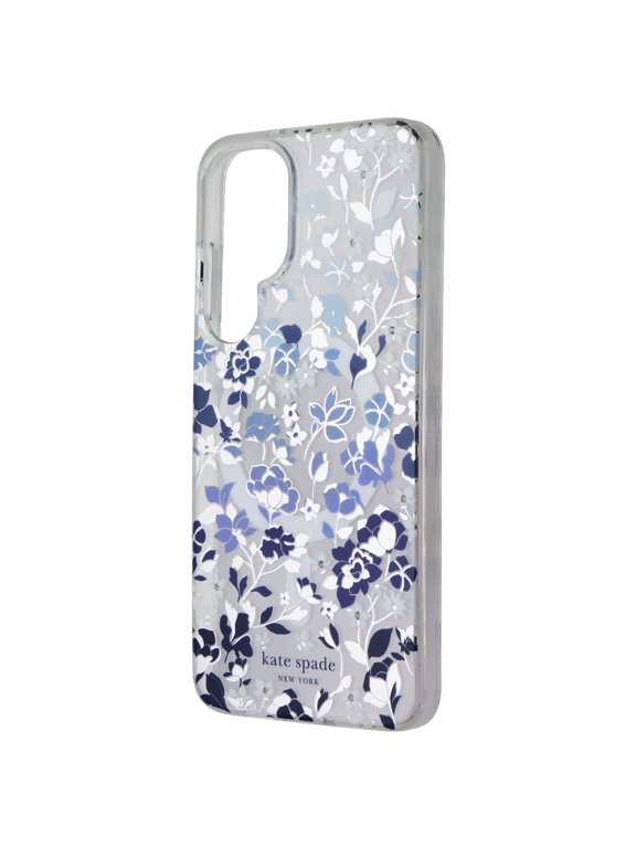 Kate Spade Protective Case (Magnetic) for Galaxy S25 Plus - Flowerbed Blue Gems