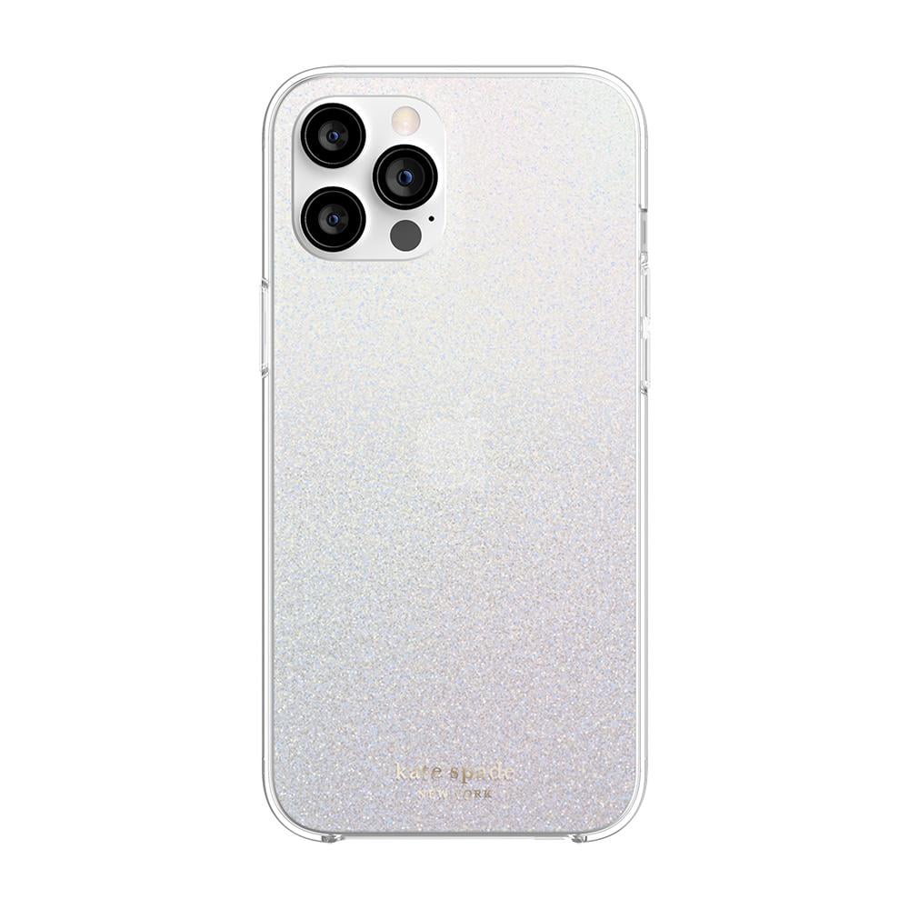 Kate Spade Protective Hardshell Case White Glitter Wash for iPhone