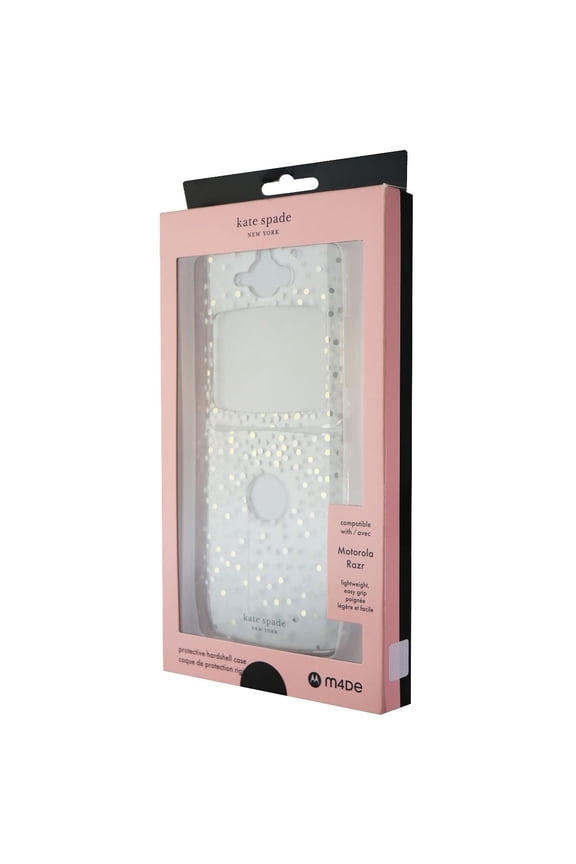 Kate Spade Protective Hardshell Case for Motorola Razr (2019) - Clear/Disco Dots
