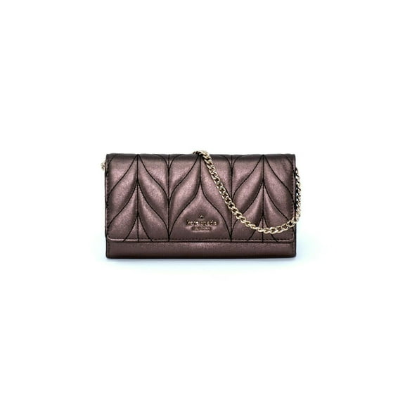 Kate Spade Quilted Metallic Oak Bronze Chain Wallet/Clutch Bag~Briar Lane Milou