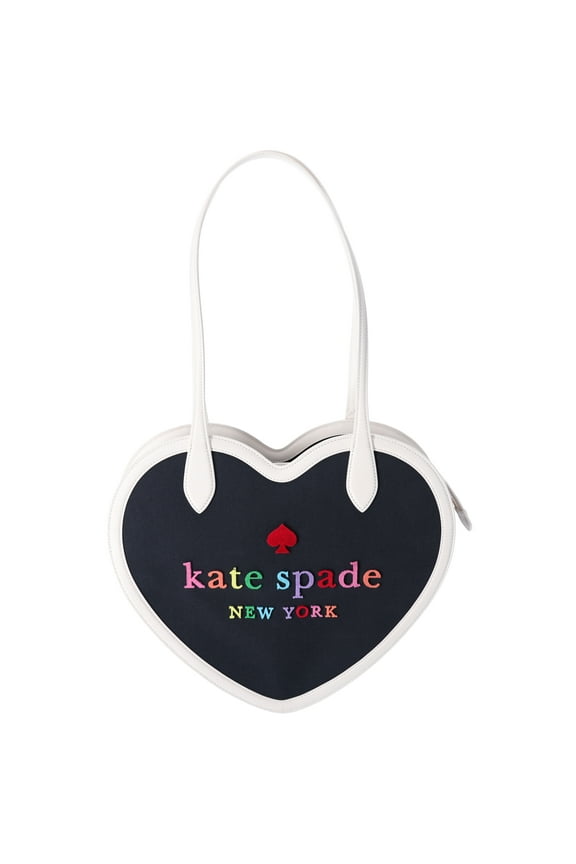 Kate Spade Rainbow Collection Love Shack Heart Tote Blue Multi Logo