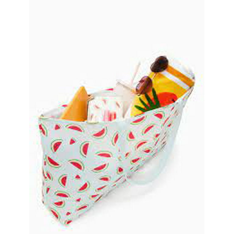 Kate Spade Reusable Canvas Tote Watermelon Print Lightweight Summer Beach Walmart