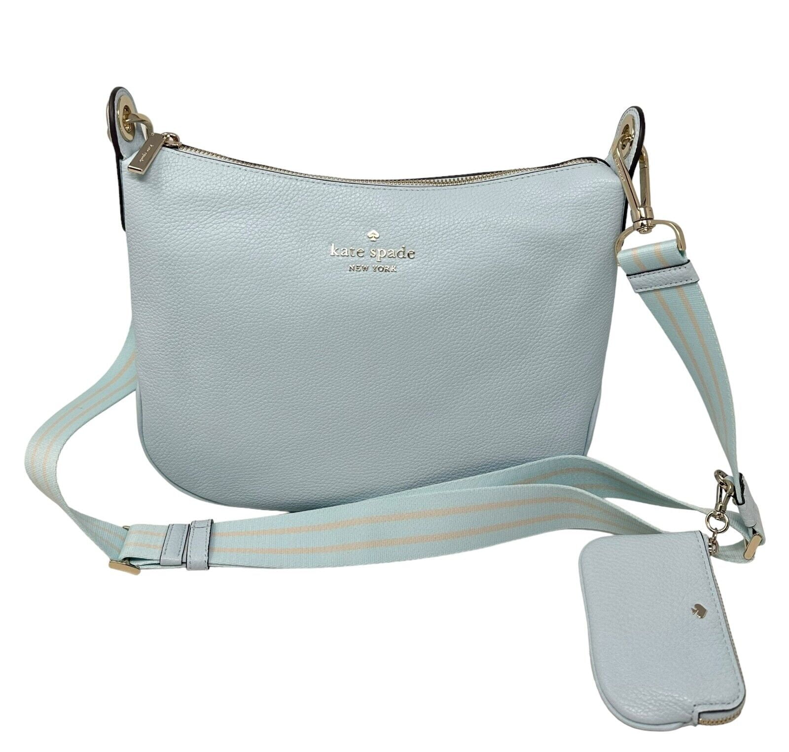 Kate Spade Rosie Pebble Leather Crossbody Bag W/ Coin Purse K5807 $399 (Crip Sky)