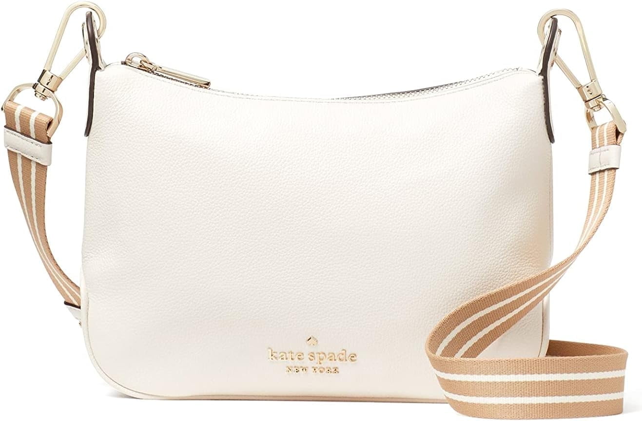 Kate Spade Rosie Small Pebbled Leather Crossbody Bag WKR00630 $349 (Parchment)