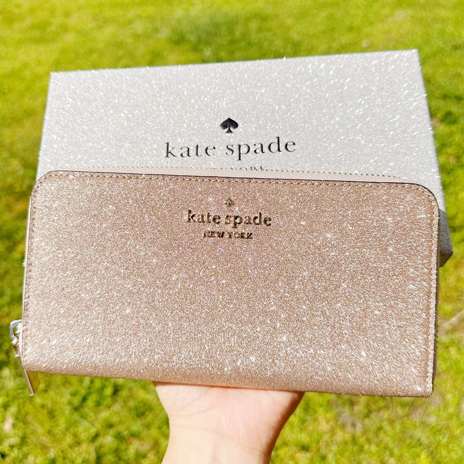 Kate spade rose gold glitter hotsell