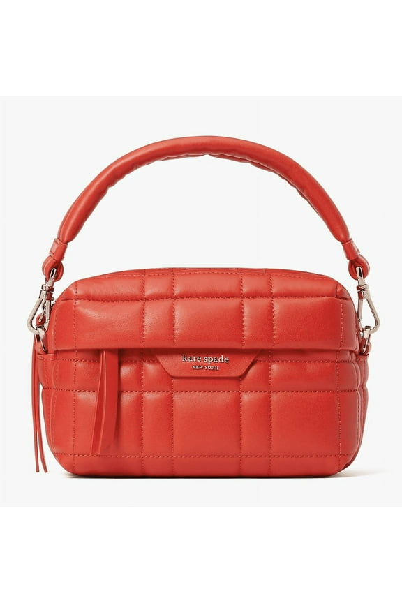 Kate Spade Softwhere Quilted Leather Small Convertible Crossbody Bright Red