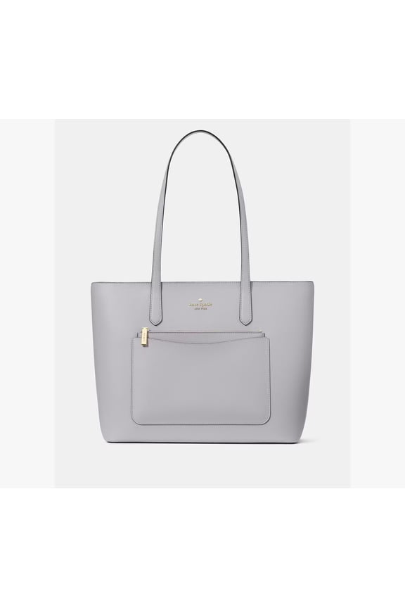 Kate Spade Staci Large Tote Set 3-Piece with Detachable Wristlet and Pouch, Mountain Grey