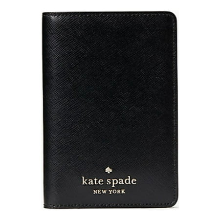Kate Spade Staci Leather Passport Holder, Crush Proof, Black