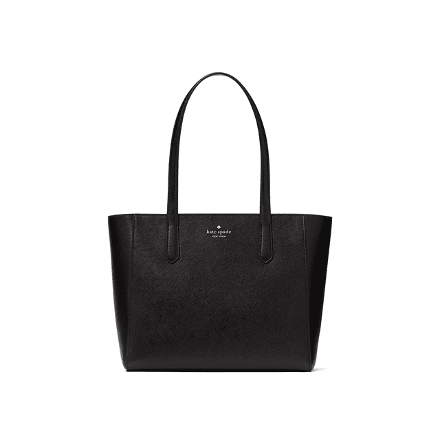 Kate Spade Staci Medium Tote Black Saffiano Leather Shoulder Bag KG473 $359
