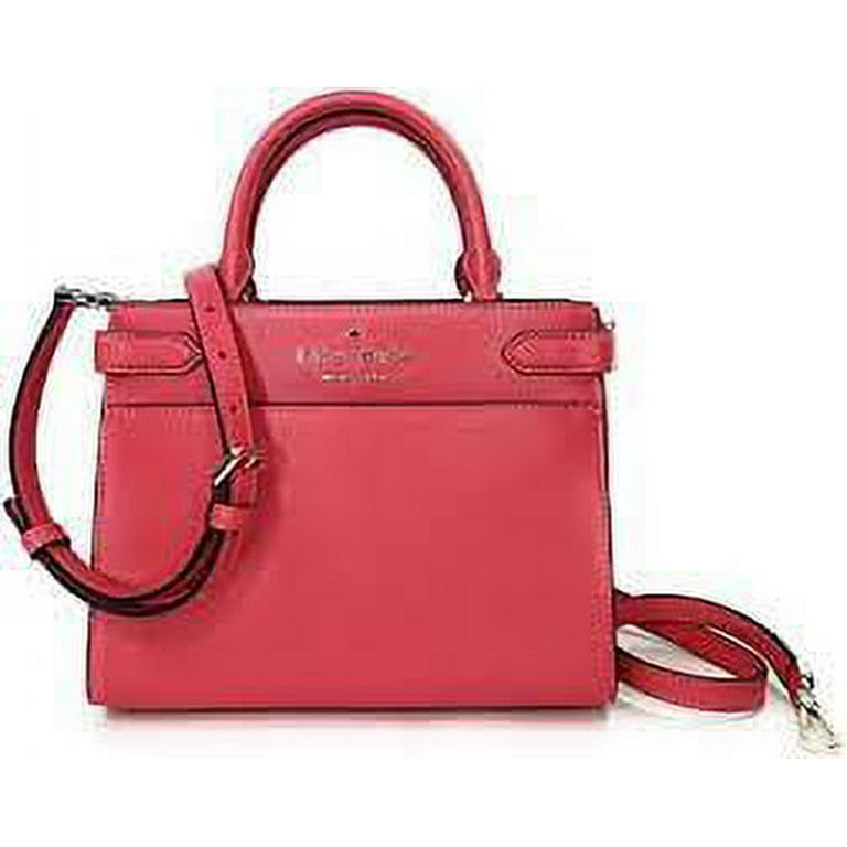 Kate Spade Staci Small Saffiano Leather Satchel Handbag Deep Hibiscus Pink