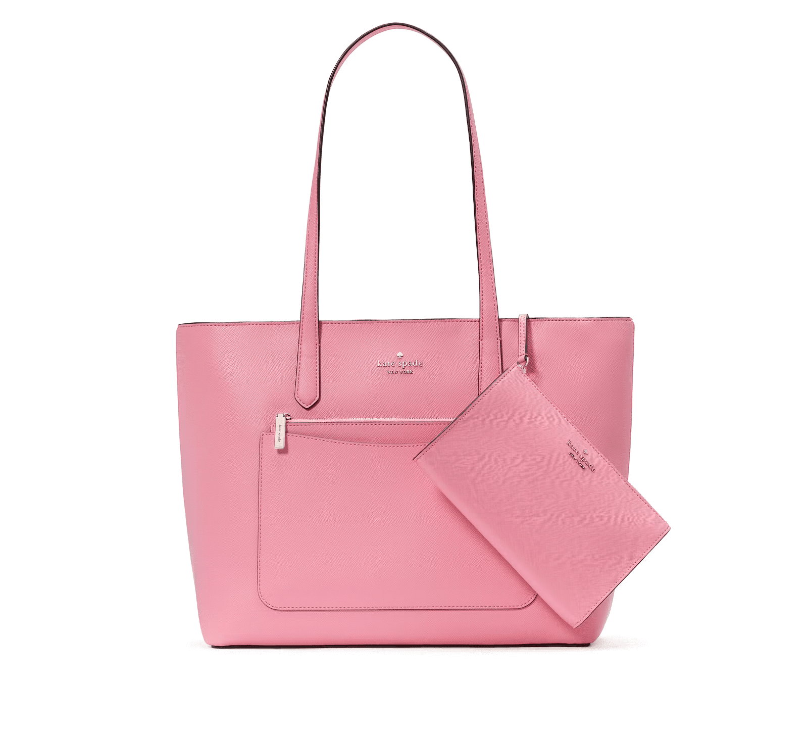 Kate Spade Staci Tote and Wristlet 3 Piece Set Blossom Pink Leather KF369 $499