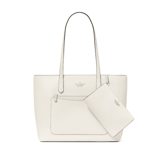 Kate Spade Staci Tote and Wristlet 3 Piece Set Meringue Leather KF369 $499