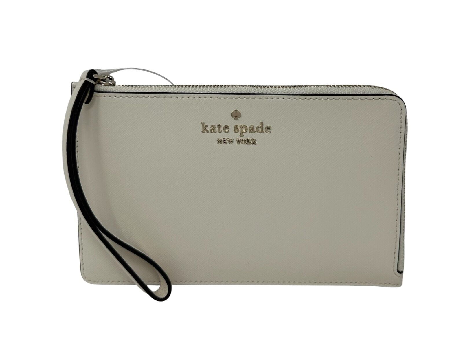 Kate Spade Staci medium L Zip Parchment Leather Wristlet Wallet 