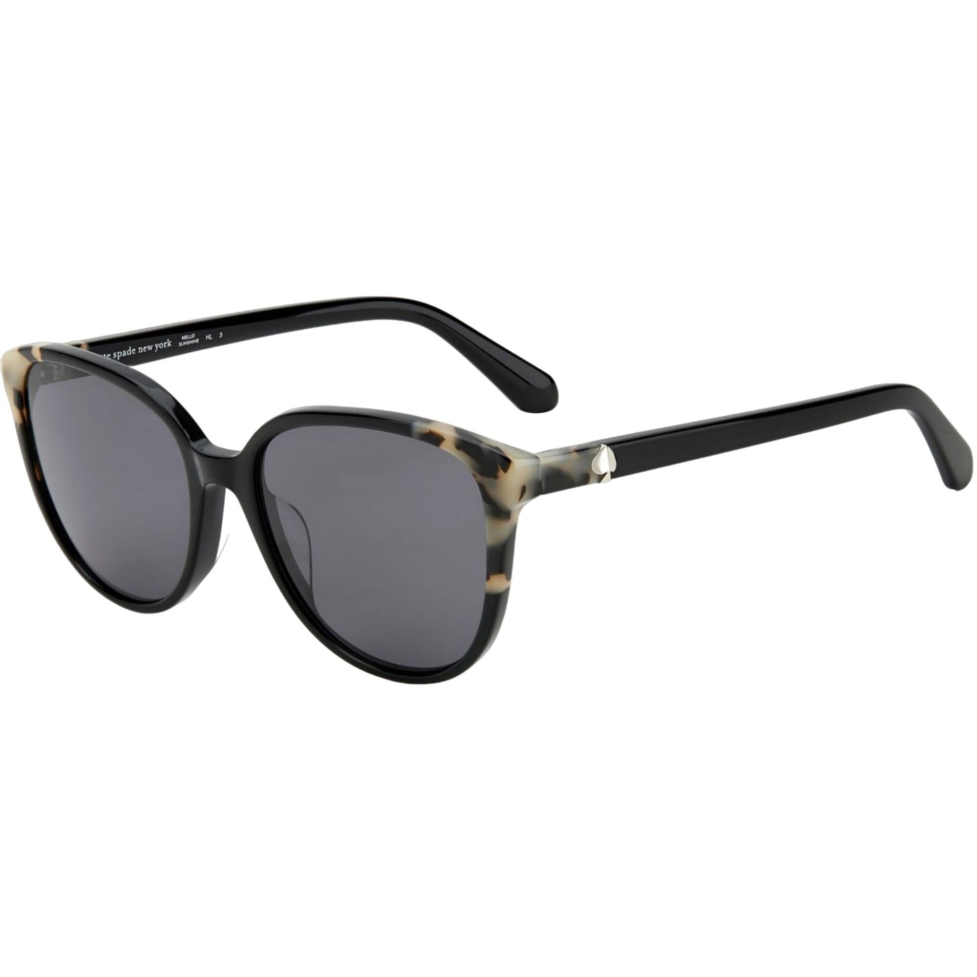 Kate Spade Vienne Polarized Adult Women Black Rounded Cat Eye