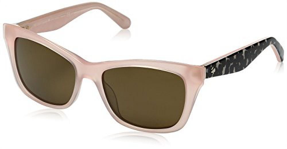 Kate Spade Women's Jenae/Ps Square Sunglasses, Pink Black/Brown