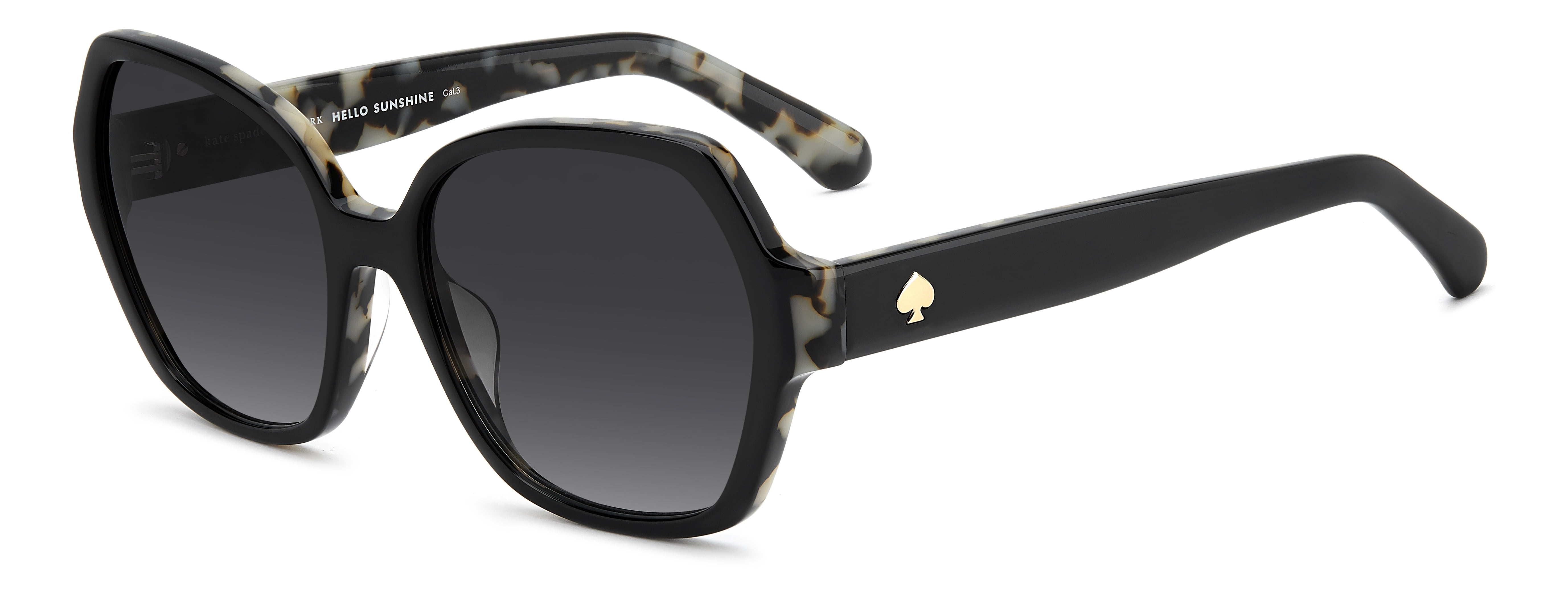 Kate Spade Women's Layne 2/G/S Sunglasses w/ Case, Black White Havana