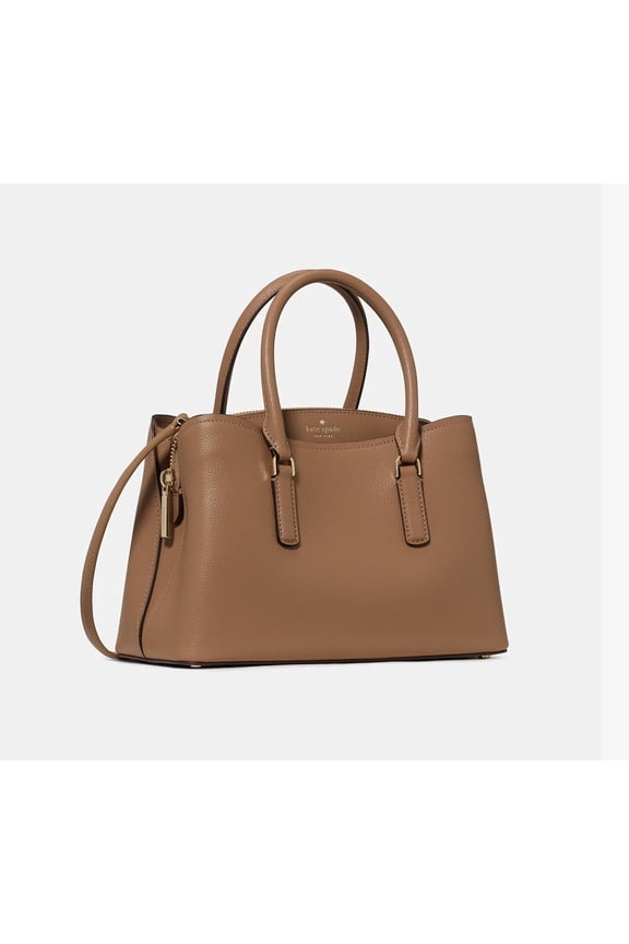 Kate Spade Women's Thompson Street Small Satchel Bag Pebbled Leather Tuscan Brown