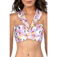 thumbnail image 1 of Kate Spade Womens Floral Ruffled Swim Top Separates White S, 1 of 4