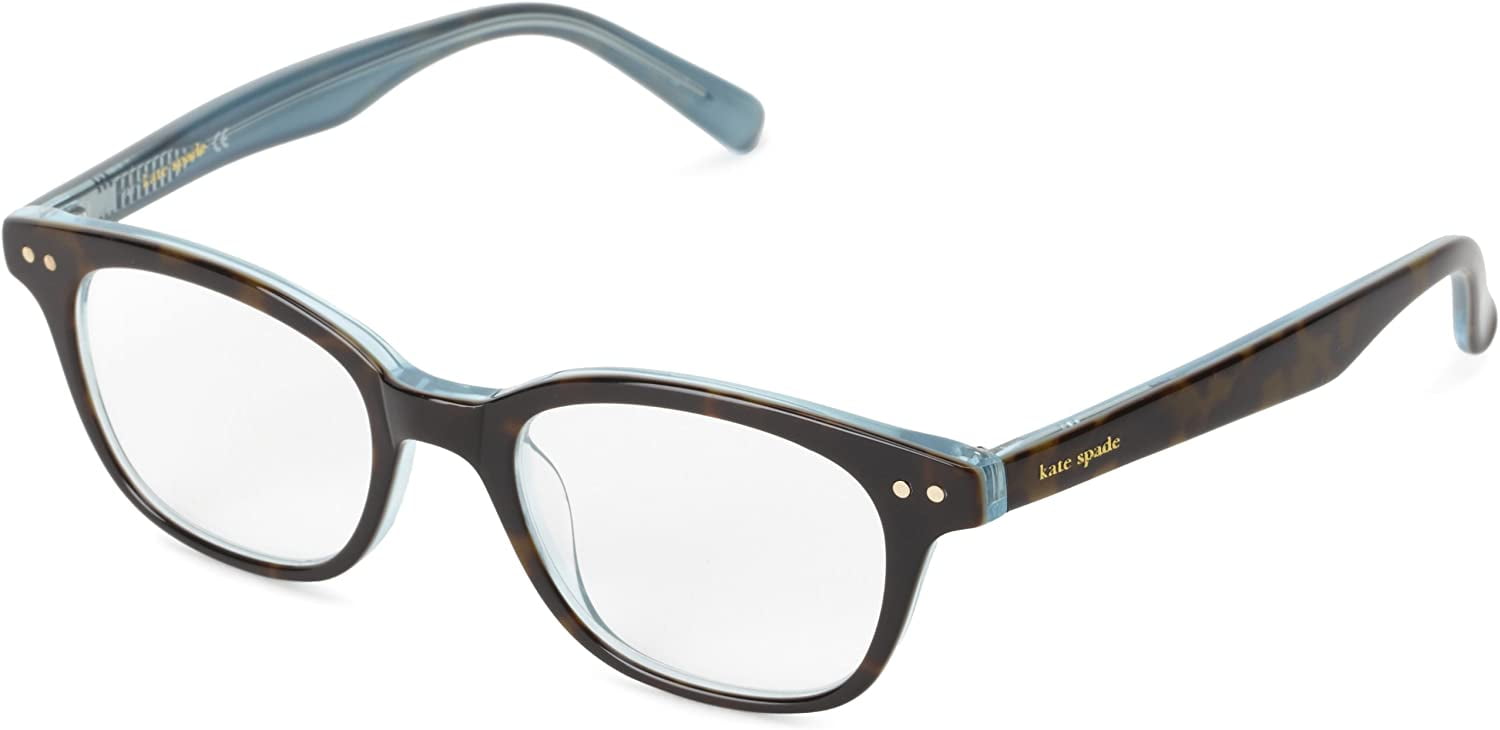 Kate Spade KS Rebecca Plastic Womens Oval Reading Glasses Aqua Tortoise 49mm Adult