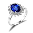 thumbnail image 1 of Kate Sterling Silver Cz Birthstone Engagement Ring Women Ginger Lyne Collection, 1 of 6